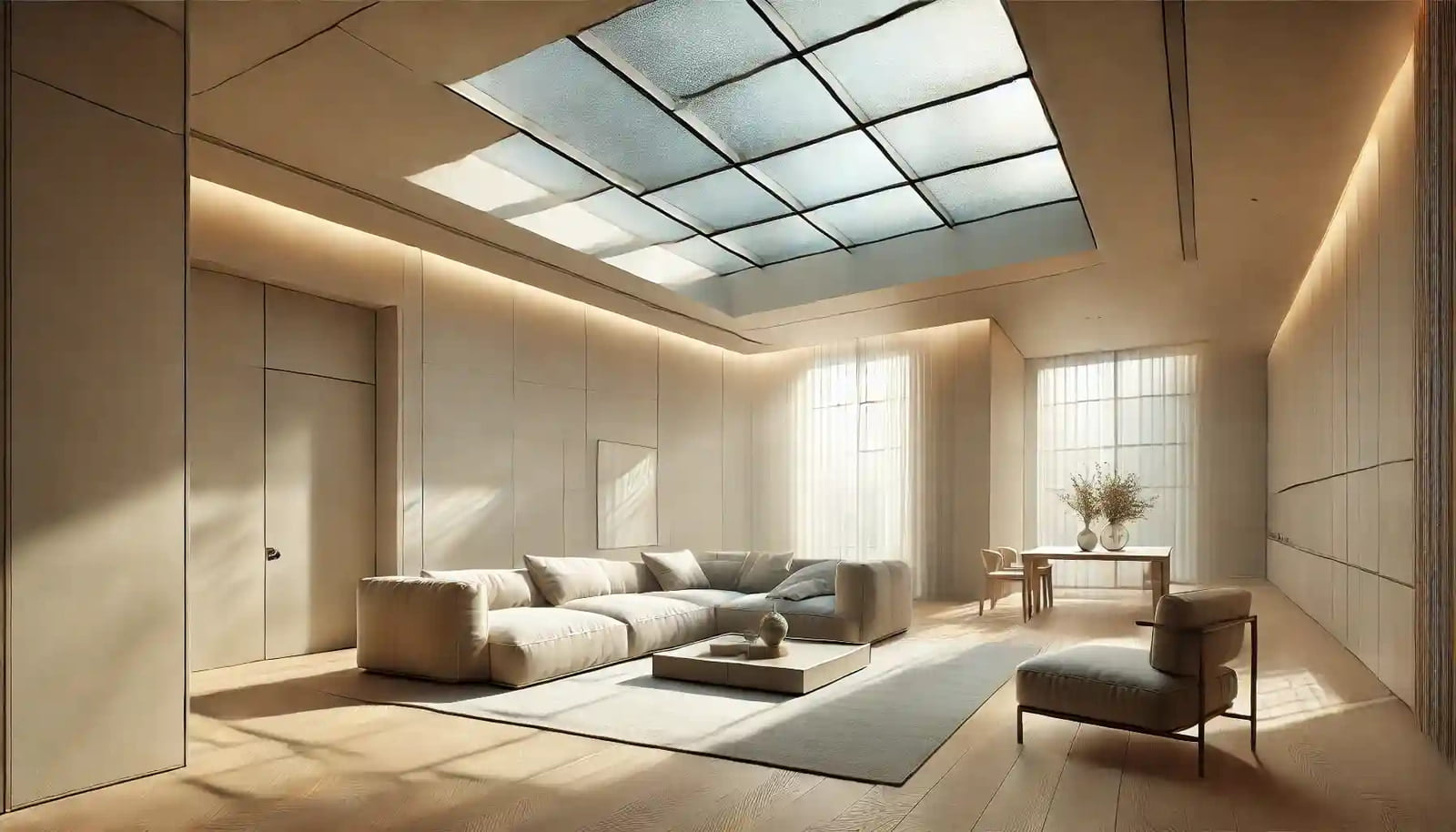 Sandblasted Glass for Skylights